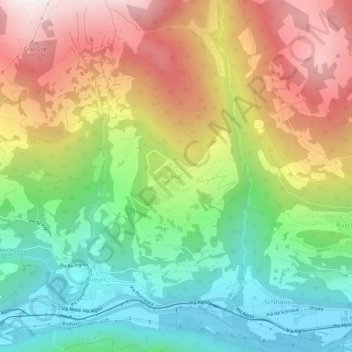 Seth topographic map, elevation, terrain