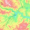 南涧县 topographic map, elevation, terrain