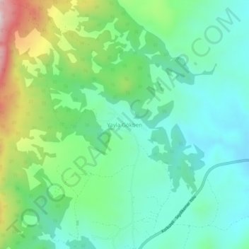 Yayla Gökben topographic map, elevation, terrain