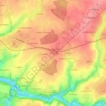 La Colonne topographic map, elevation, terrain