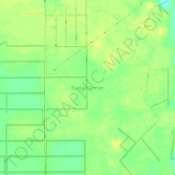 Pantai Cermin topographic map, elevation, terrain