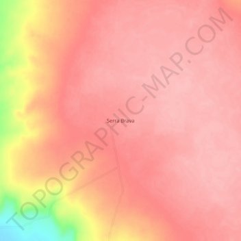 Serra Brava topographic map, elevation, terrain