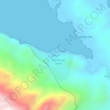 Sawai topographic map, elevation, terrain