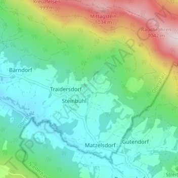 Höfing topographic map, elevation, terrain