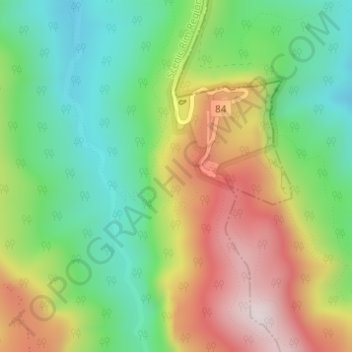 White Caves topographic map, elevation, terrain