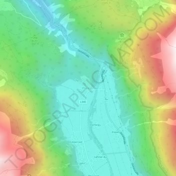 Winklen topographic map, elevation, terrain