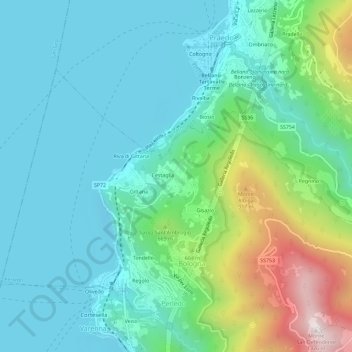 Regoledo topographic map, elevation, terrain