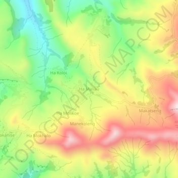 Ha Maliau topographic map, elevation, terrain