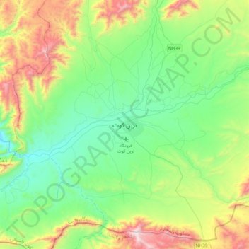 Tarinkot topographic map, elevation, terrain