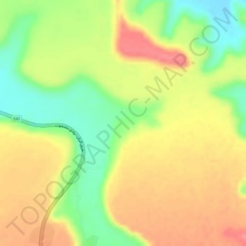 Wadi al Lisb topographic map, elevation, terrain