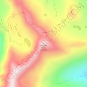 Trapper Peak topographic map, elevation, terrain