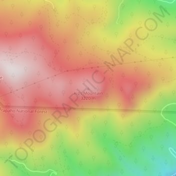 Alps Mountain topographic map, elevation, terrain