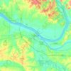 Paducah topographic map, elevation, terrain