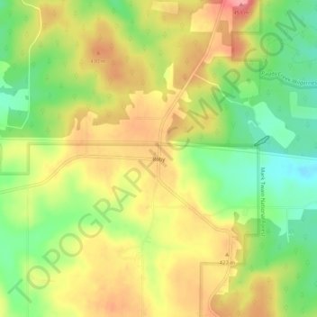 Roby topographic map, elevation, terrain