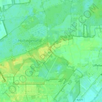 Holtinge topographic map, elevation, terrain