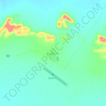 Djugerari topographic map, elevation, terrain
