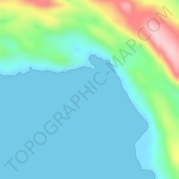 Wemdi Bay topographic map, elevation, terrain