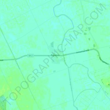 Ngatea topographic map, elevation, terrain