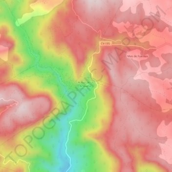 La Artejuela topographic map, elevation, terrain