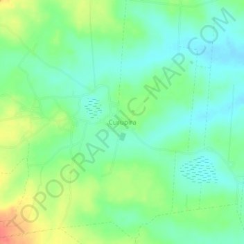 Curupira topographic map, elevation, terrain