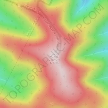 Hunter Mountain topographic map, elevation, terrain