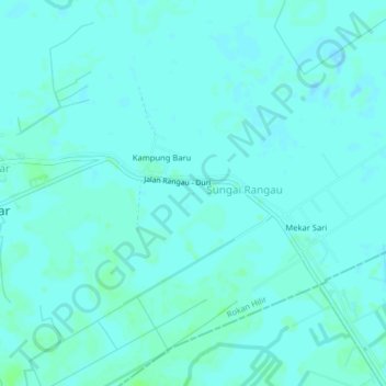 Rantau Kopar topographic map, elevation, terrain