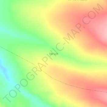 São Luís topographic map, elevation, terrain