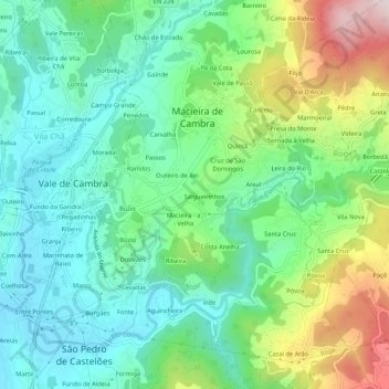 Fundada topographic map, elevation, terrain