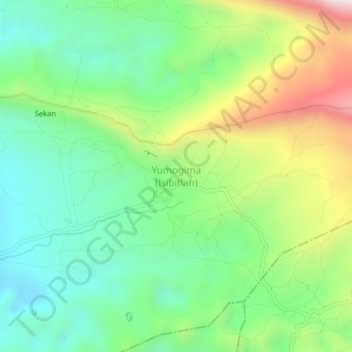 Yumogima (Isibitlah) topographic map, elevation, terrain