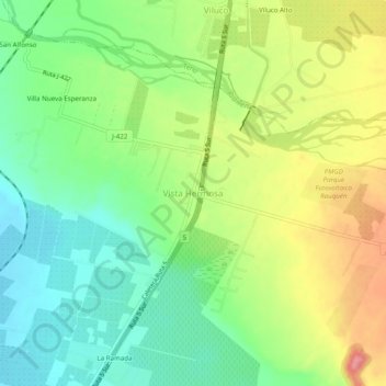 Vista Hermosa topographic map, elevation, terrain