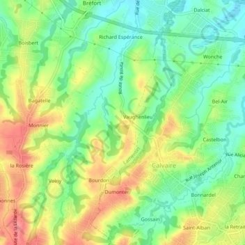 Routa topographic map, elevation, terrain