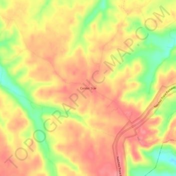 Center Star topographic map, elevation, terrain