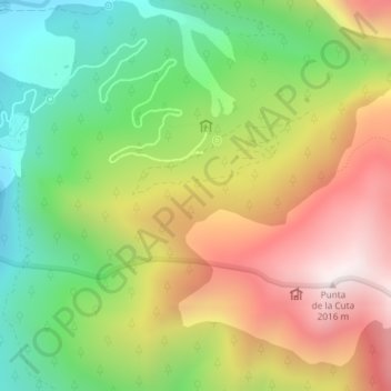 Gabardito topographic map, elevation, terrain
