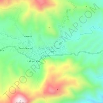 Tlala topographic map, elevation, terrain