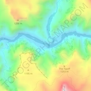 Grand Canyon topographic map, elevation, terrain