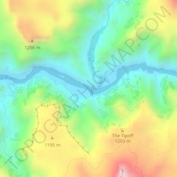 Grand Canyon topographic map, elevation, terrain