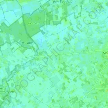 Zwaanaarde topographic map, elevation, terrain