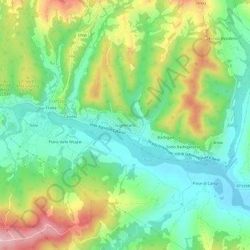 Sugremaro topographic map, elevation, terrain