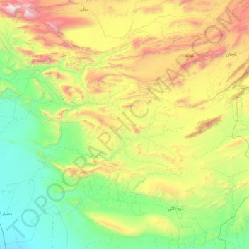 Kohlu District topographic map, elevation, terrain