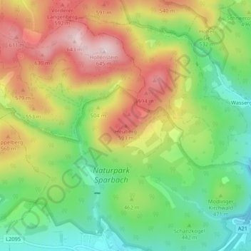 Heuberg topographic map, elevation, terrain