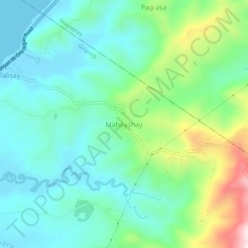 Mahayahay topographic map, elevation, terrain