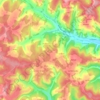 Les Parpaillots topographic map, elevation, terrain