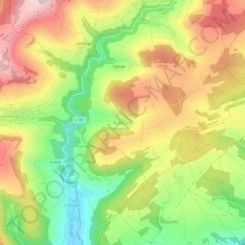 Raßbach topographic map, elevation, terrain