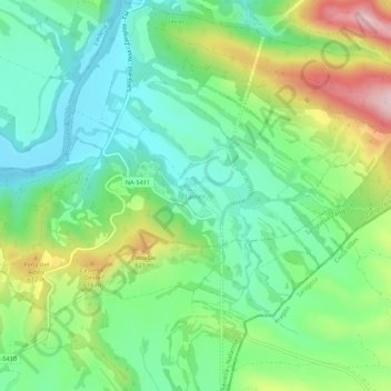 Javier topographic map, elevation, terrain