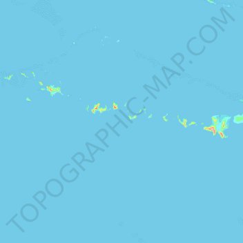 The Calvados Chain topographic map, elevation, terrain