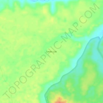 Santo Luis topographic map, elevation, terrain