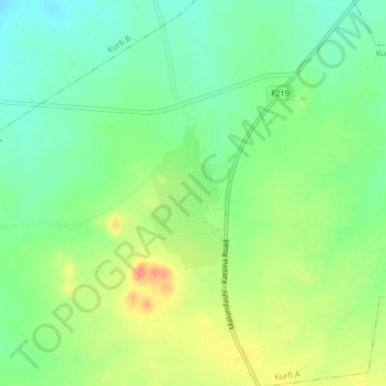 Kurfi topographic map, elevation, terrain