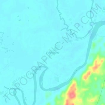 Vohiboazo topographic map, elevation, terrain