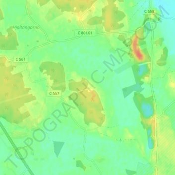Ekeby Gård topographic map, elevation, terrain
