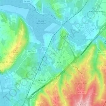 Pinhal topographic map, elevation, terrain